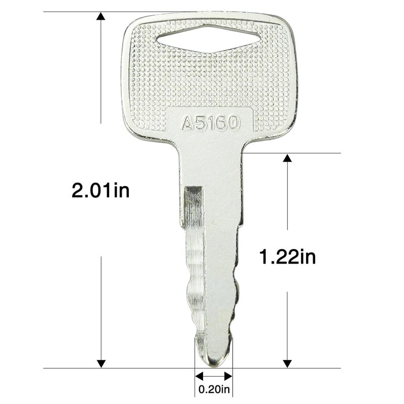 gradora 6PCS 91A07-01910 Ignition Keys A5160 Replacement for Mit-subishi CAT FG Series Forklifts - Image 5